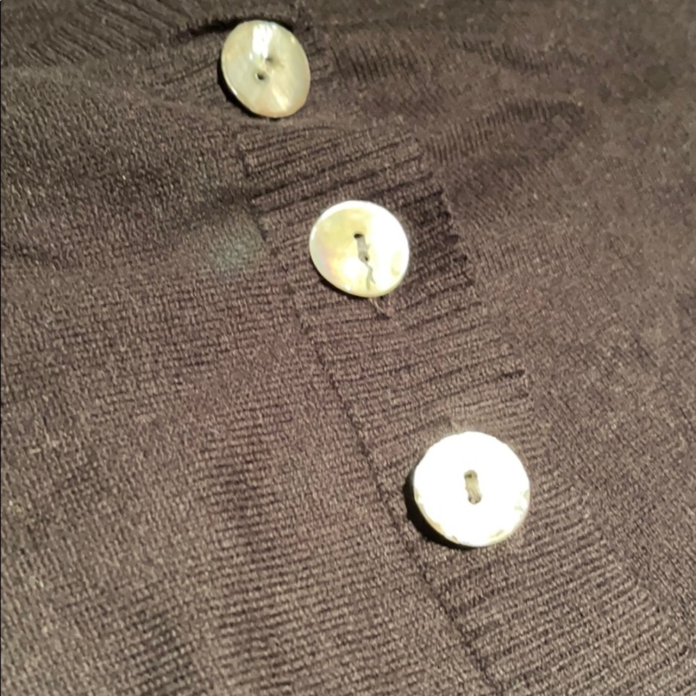 Black offset button sweater - Picture 2 of 4
